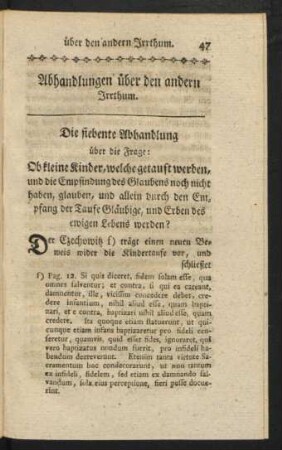 Abhandlungen über den andern Irrthum