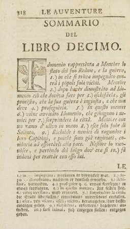 Sommario Del Libro Decimo.