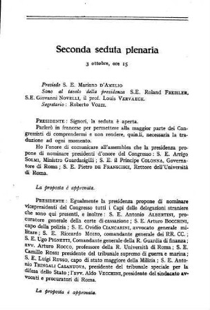 245-247, Seconda seduta plenaria