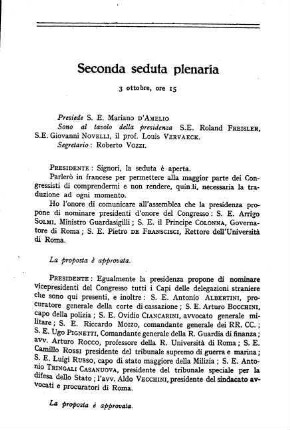 245-247, Seconda seduta plenaria