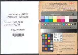 Entnazifizierung Wilhelm Fey , geb. 27.04.1894 (Angestellter)