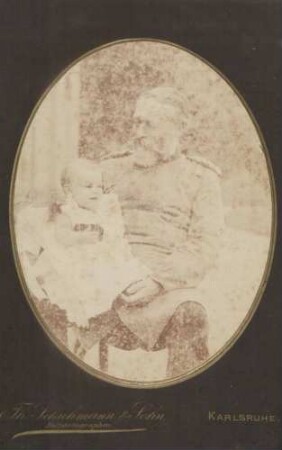 Großherzog Friedrich I. mit Enkel Prinz Gustav von Schweden