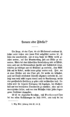 Leonore oder Fidelio?