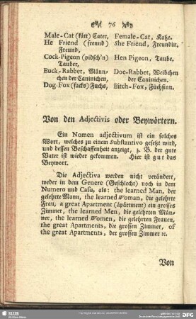 Von den Adjectivis oder Beywörtern