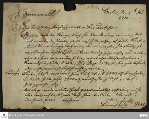 Brief von Heinrich Julius Elers an August Hermann Francke.