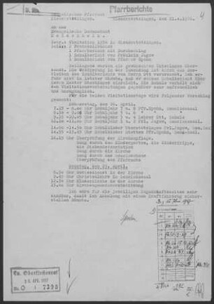 Niederstotzingen mit Oberstotzingen und Stetten/Lontal: Pfarrbericht 1956