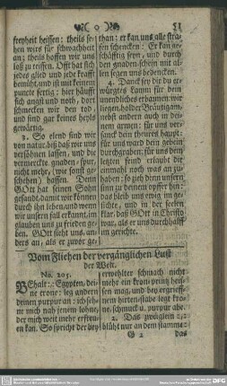 Vom Fliehen der vergänglichen Lust der Welt