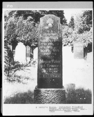 Grabstein von Miriam Pehm (gestorben 1920.12.09)