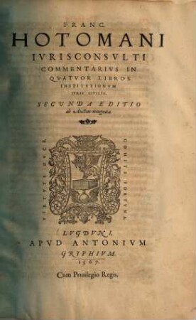 Commentarius in quatuor libros Institutionum Iuris Civilis
