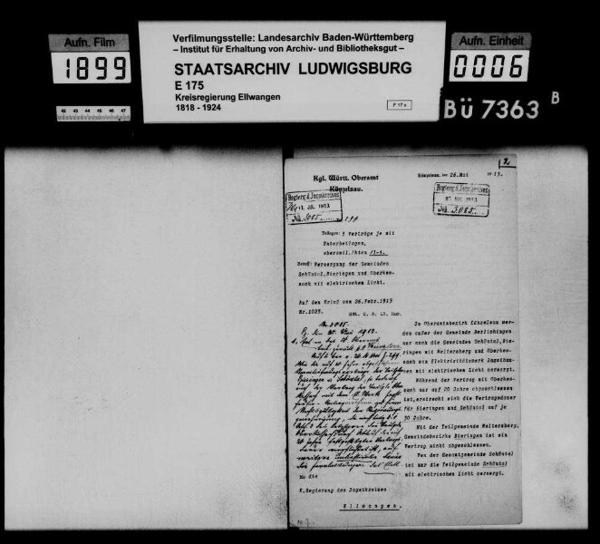 Stromversorgung der Gemeinden des Oberamts Künzelsau