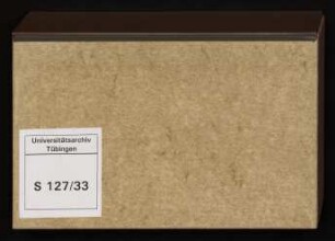 Hülle und Schuber mit Archivsignatur
