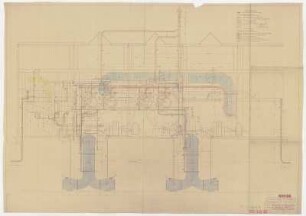 Revisionsplan der Rohrleitungen Maschine 5 Schnitt E-F