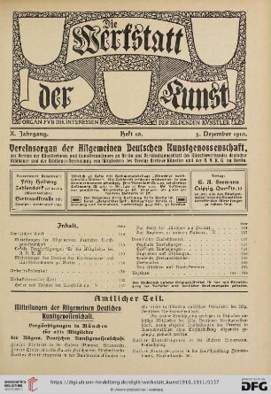 Heft 10 (5. Dezember 1910)