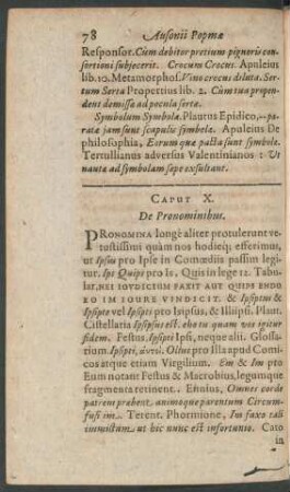 Caput X. De Pronominibus.