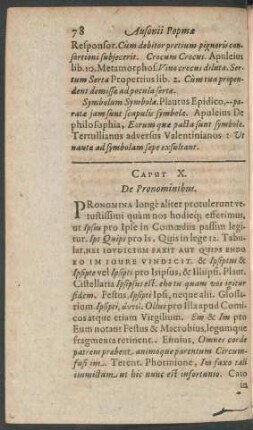 Caput X. De Pronominibus.