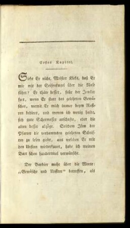 Erstes Kapitel. - Zehentes Kapitel.