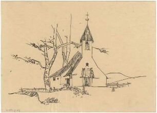 Gsaenger, Gustav; Ramsau bei Berchtesgaden (Bayern); Ev. Kirche - Perspektive