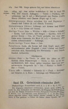 Saal IX. Griechisch-römische Zeit