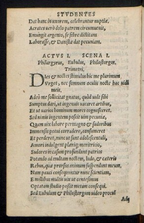 [Studentes Comoedia.]