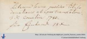 [Provenienz]: Courtin, François Xavier