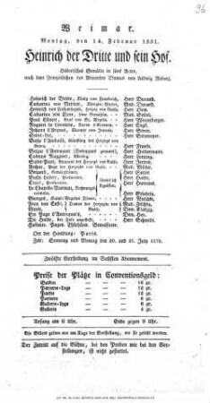 Heinrich der Dritte und sein Hof