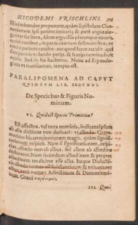 Paralipomena ... Lib. Secundi.