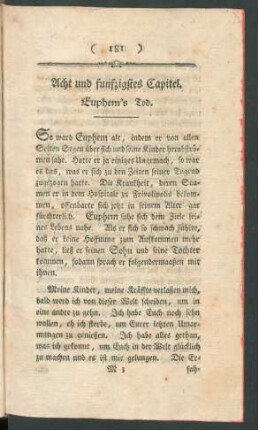 Acht und funfzigstes Capitel. Euphem's Tod.