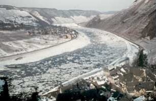 Eisgang auf der Mosel bei Beilstein