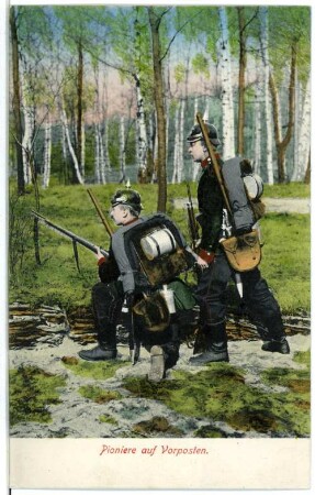 Rabenauer Grund. K.S. Pionier-Bataillon No. 12. Pioniere auf Vorposten