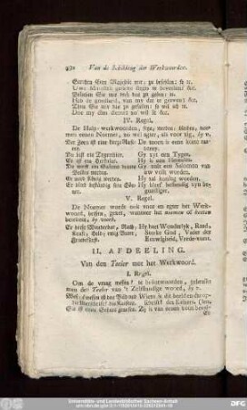 II. Afdeeling. Van den Teeler met het Werkwoord.