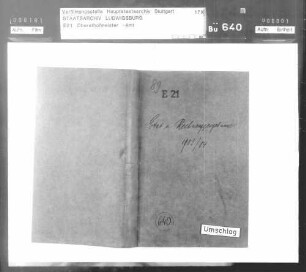 Etats- und Rechnungsergebnisse des Hofmarschallamts