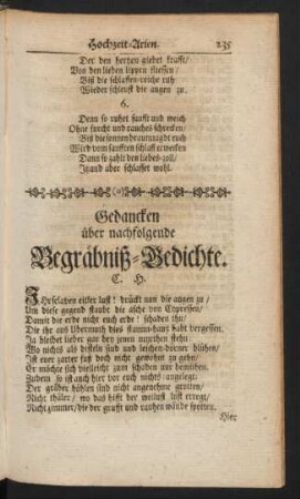 Begräbniß-Gedichte