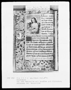 Gebetbuch — Johannes der Evangelist, Folio 36verso