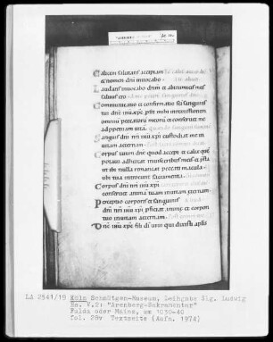 Arenberg-Sakramentar — Textseite, Folio 28verso
