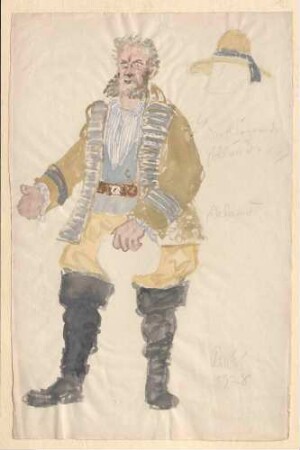 Kostümentwürfe zu "Der fliegende Holländer", Oper von Richard Wagner (gezeichnet von Bernhard Pankok)