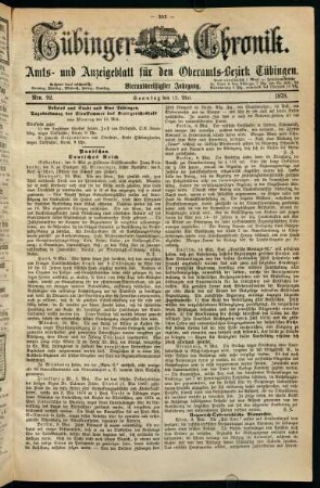 383-402, 12. Mai (Nro. 92) - 18. Mai (Nro. 96)