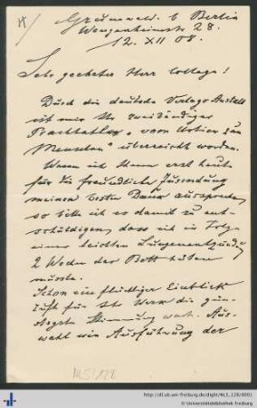Brief, 12.12.1908.