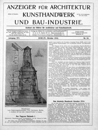 Nr. 10, Oktober 1913