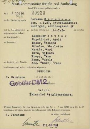 Carstens, Hermann