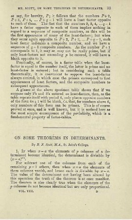 On some theorems in determinants.