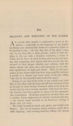 XII. Shadows and whispers of the harem