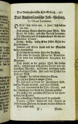 Das Ambrosianische Lob-Gesang