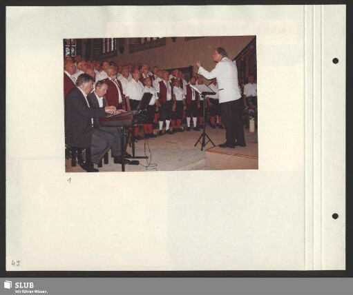 Konzert der Chöre „Kurt Schlosser“ Dresden und „Bergfreunde Schmalkalden in der Stadtkirche St. Georg in Schmalkalden : Dirigent: Matthias Bretschneider