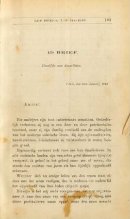 15e. brief. Dezelfde aan denzelfden