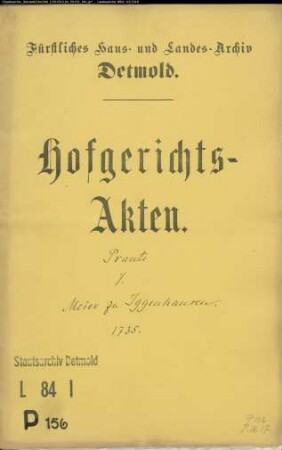 Prante, Gebrüder gegen Meier zu Iggenhausen - Schuldforderung