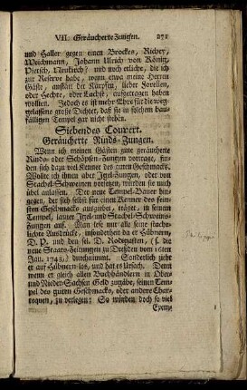 Siebendes Couvert. Geräucherte Rinds-Zungen.