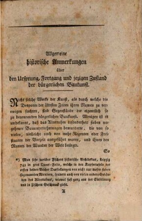 Johann Georg Büsch Professors in Hamburg Versuch einer Mathematik zum Nuzzen und Vergnügen des bürgerlichen Lebens, 3,1. Praktische Darstellung der Bauwissenschaft ; Erster Band, welcher die bürgerliche Baukunst enthält