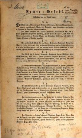 Armee-Befehl. 1807/20