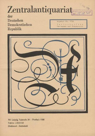 Nr. 1198: Zeitschriften Gartenbau und Bienenzucht