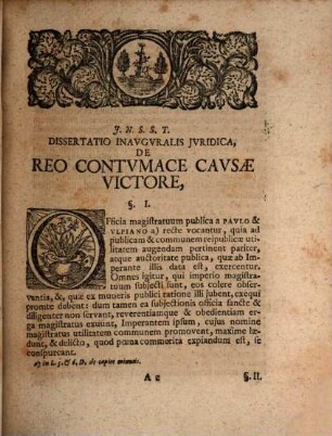 Diss. inaug. iur. de reo contumace causae victore